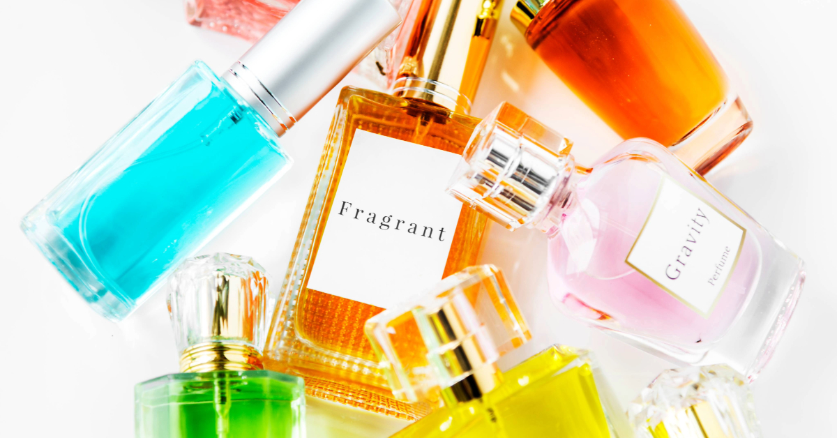 Collection of small perfume bottles