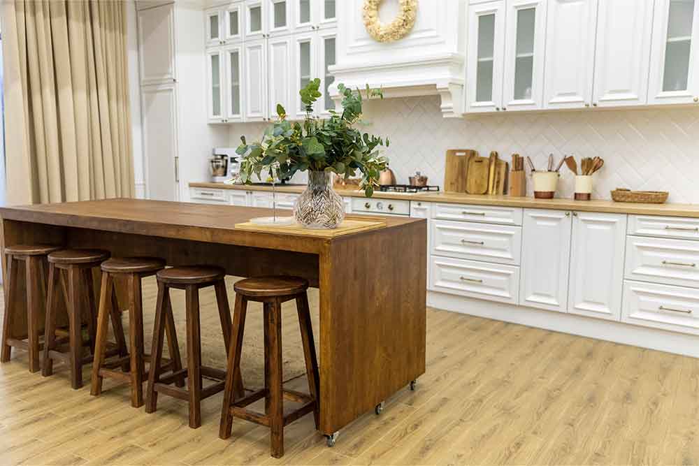seating area in a kitchen