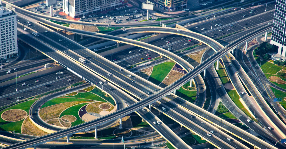 Highway routes for the Dubai to Oman buses