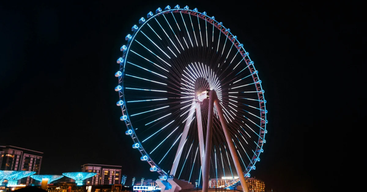 Ain Dubai at night