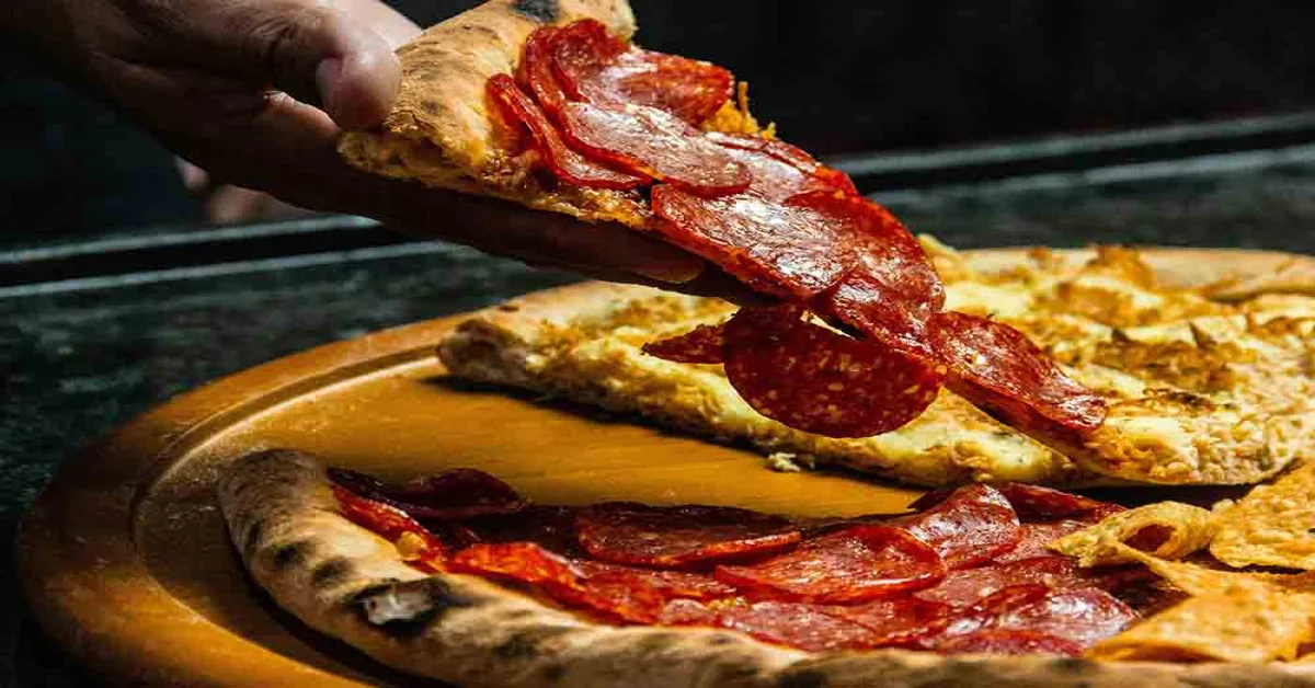 Delicious pizza at al seef village mall restaurants