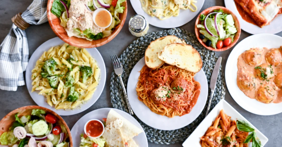 Food served in a casual Italian restaurant in Dubai