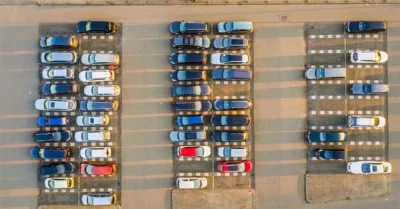 Cars parking in Ajman