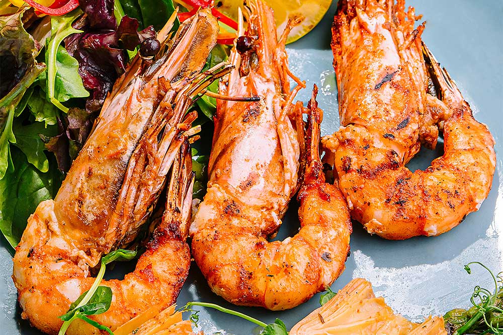 shrimp dish at Off the Hook Seafood restaurant in Fujairah 