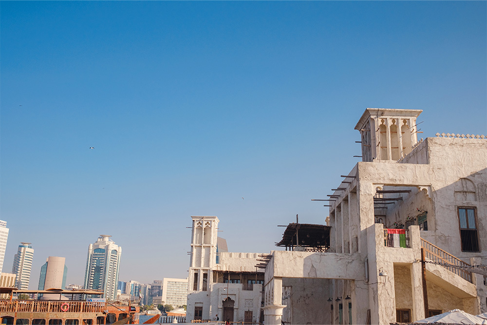 The old historic district in Dubai