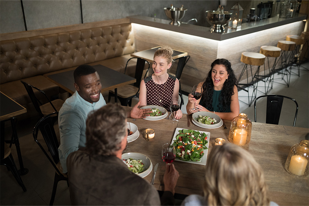 diners in a restaurant