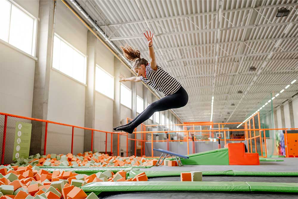 trampoline park jumping 
