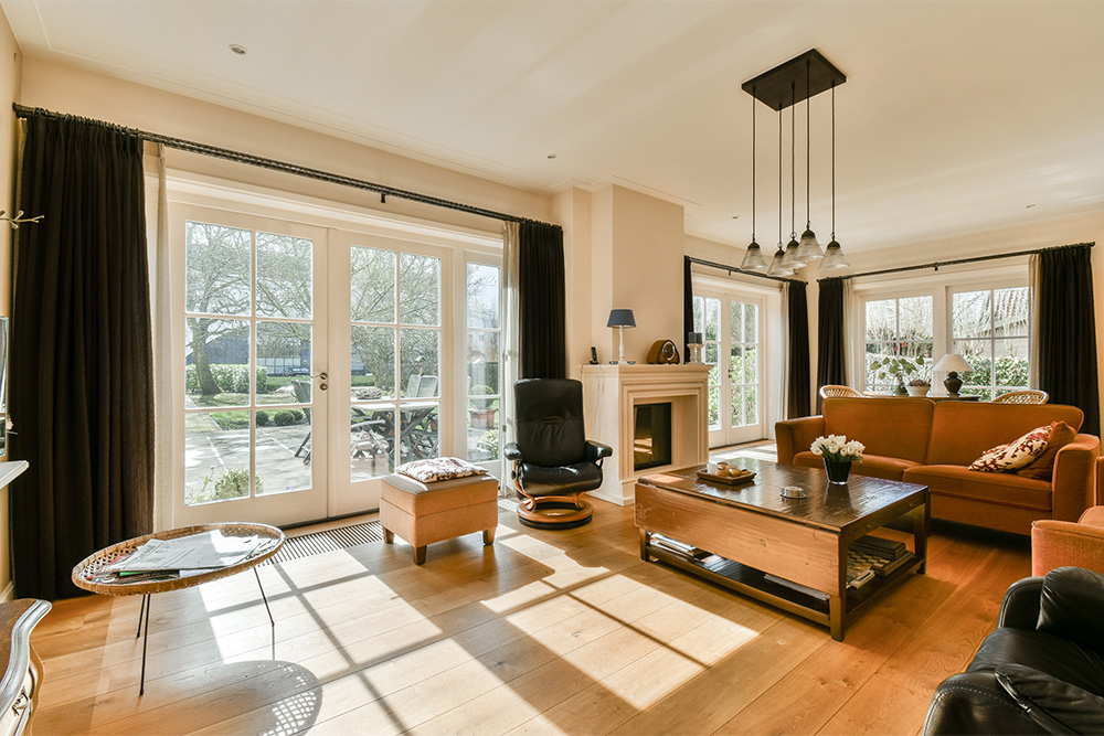 spacious living space in an apartment
