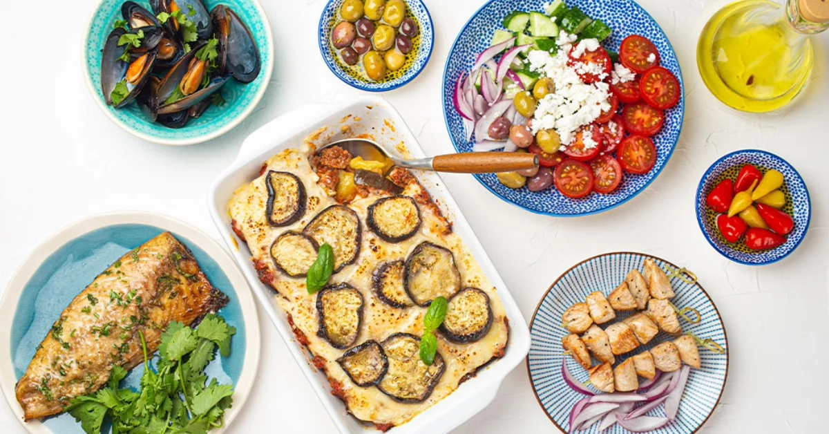 Food served in a Greek Restaurant in Dubai