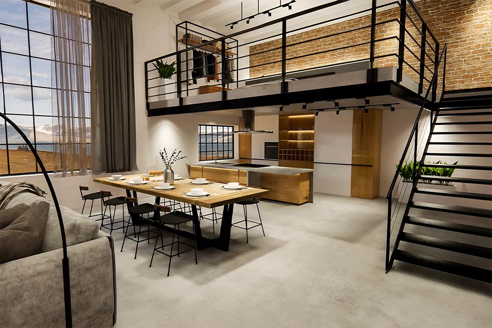 Modern loft-style residence in Al Raha Lofts 