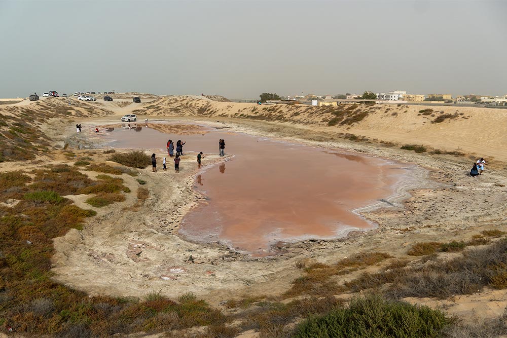 Pink Lake in Ras Al Khaimah in the UAE