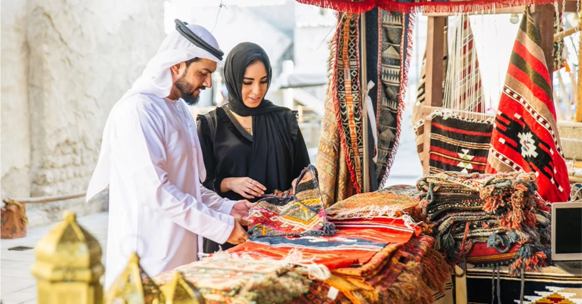 Couple shopping at Souq Ramadan