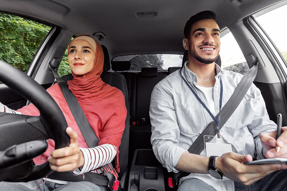 A driving class in progress