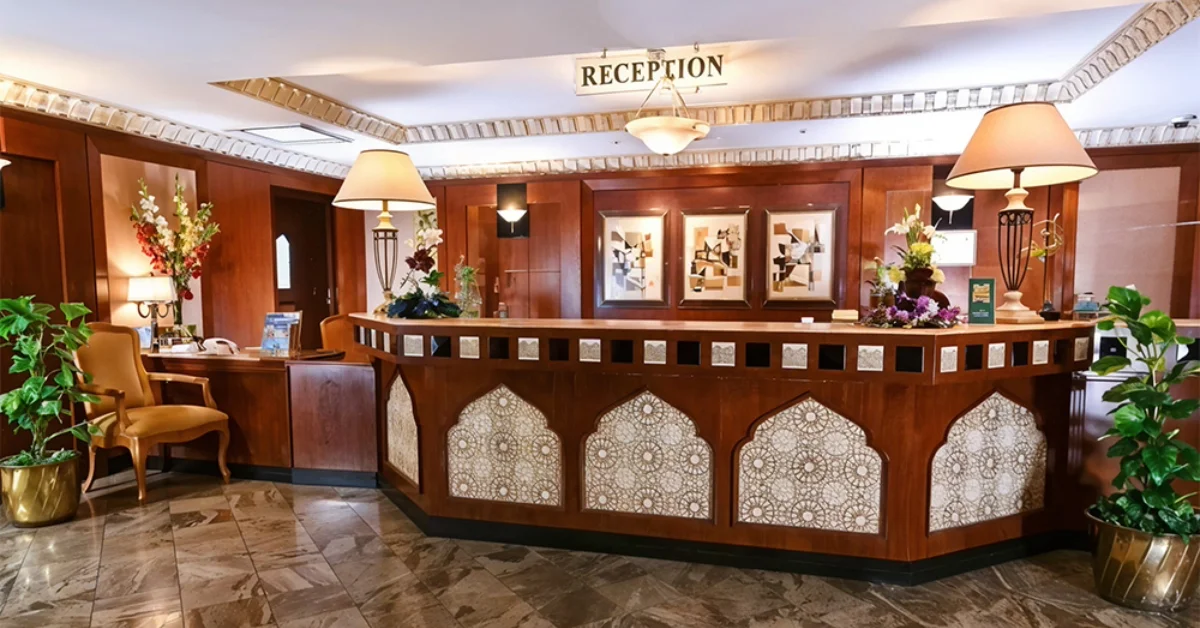Reception of a hotel near Union Metro Station