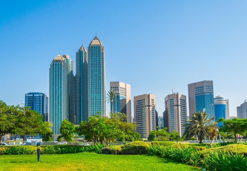 A green residential area in Abu Dhabi