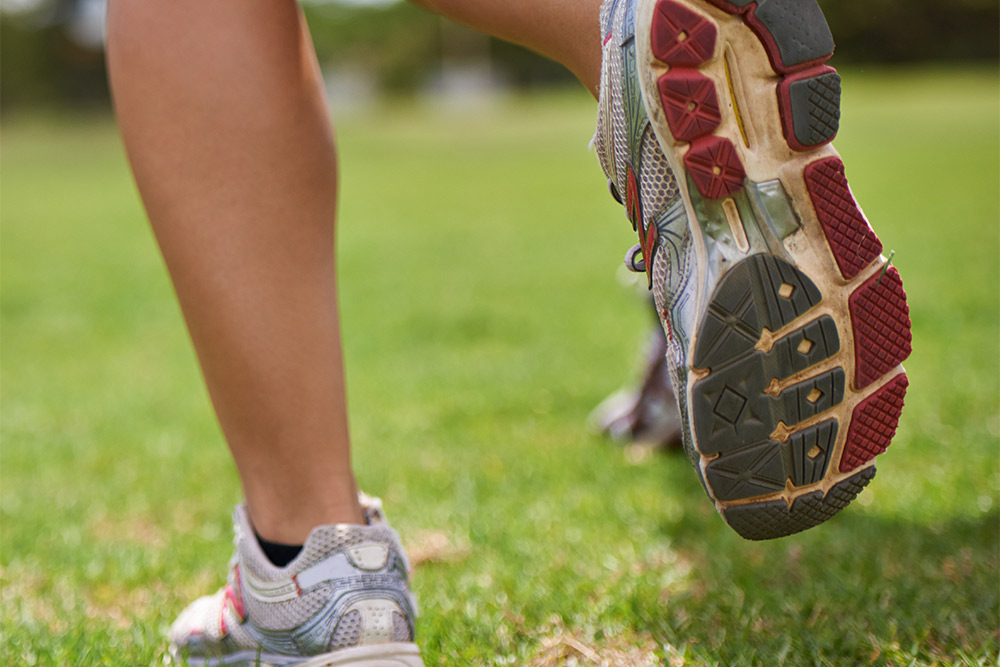 running in a community park