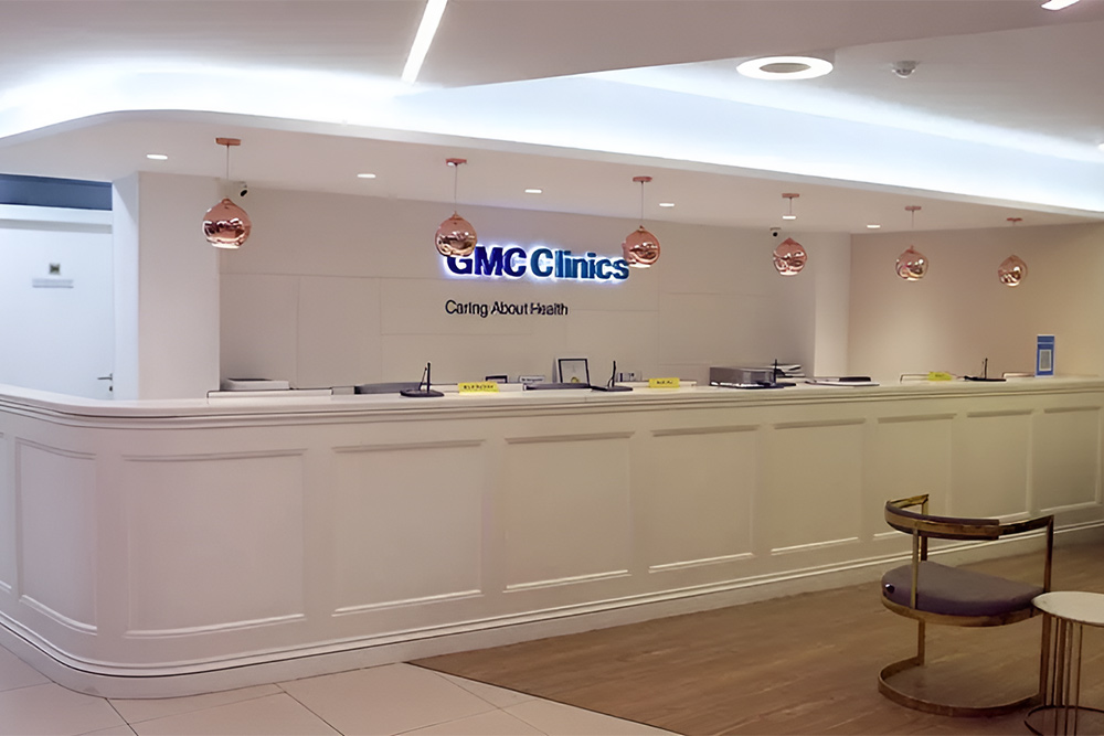 Reception of GMC Clinic Jumeirah