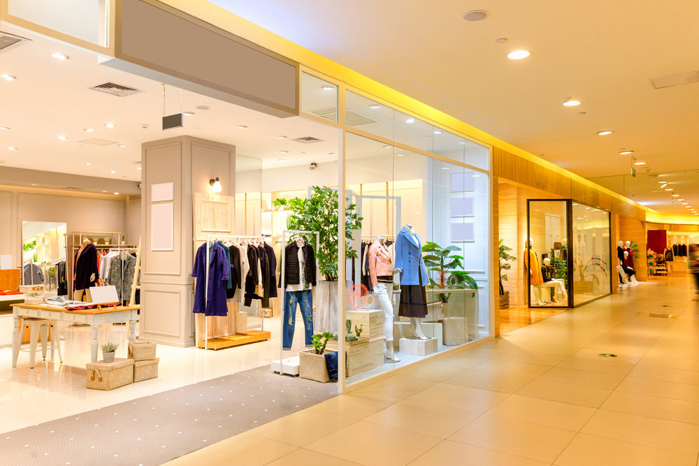 retail stores in a mall