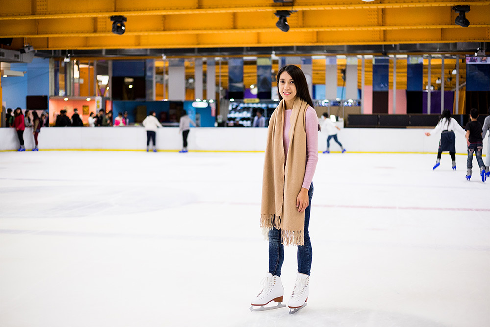 skating in ice rink sports complex