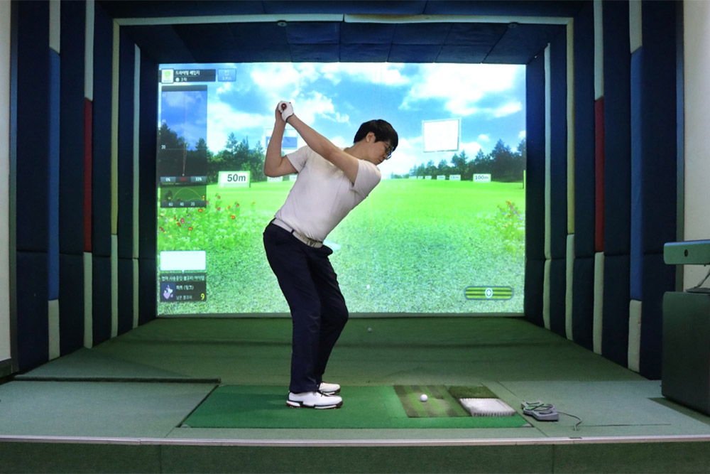 Indoor swing studio at the performance academy