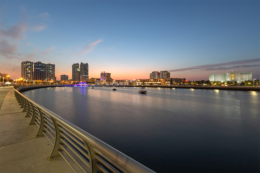Beachside view of Ajman