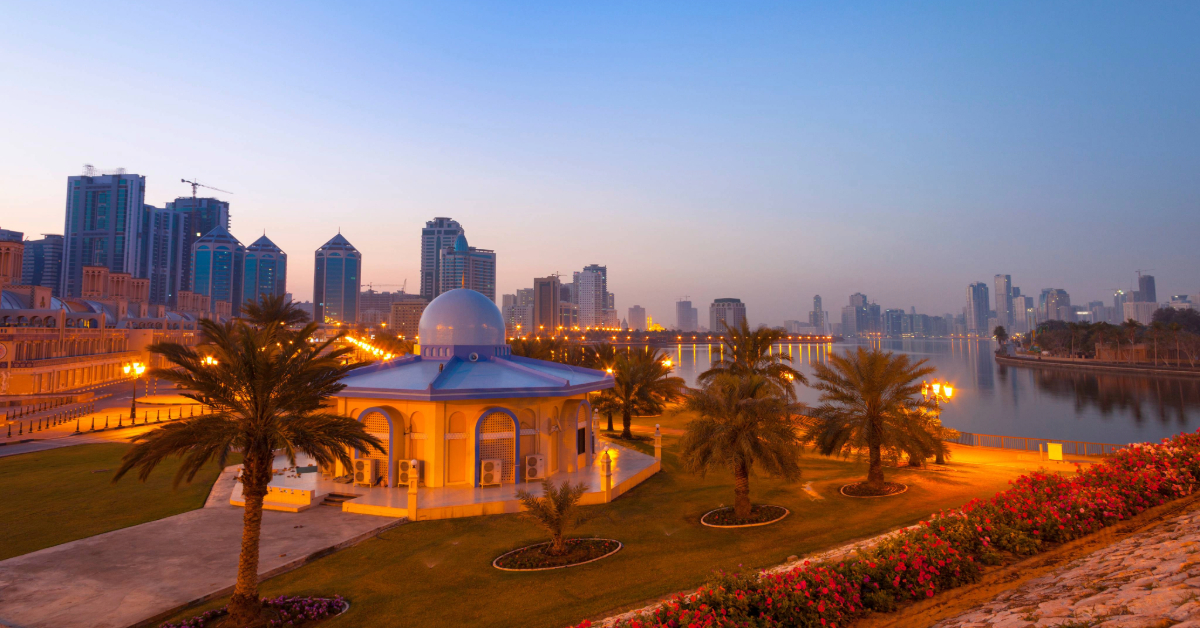 Mosque and Blue Souq in Sharjah