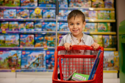 A boy at a toys shop in Sharjah