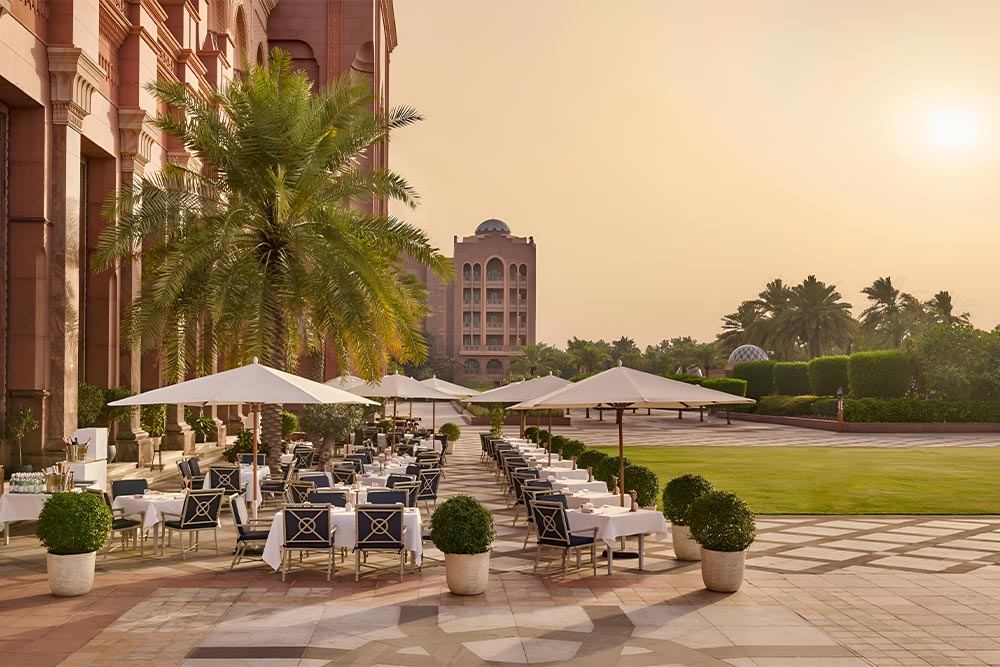 Mesmerising outdoor dining area of a Michelin UAE restaurant