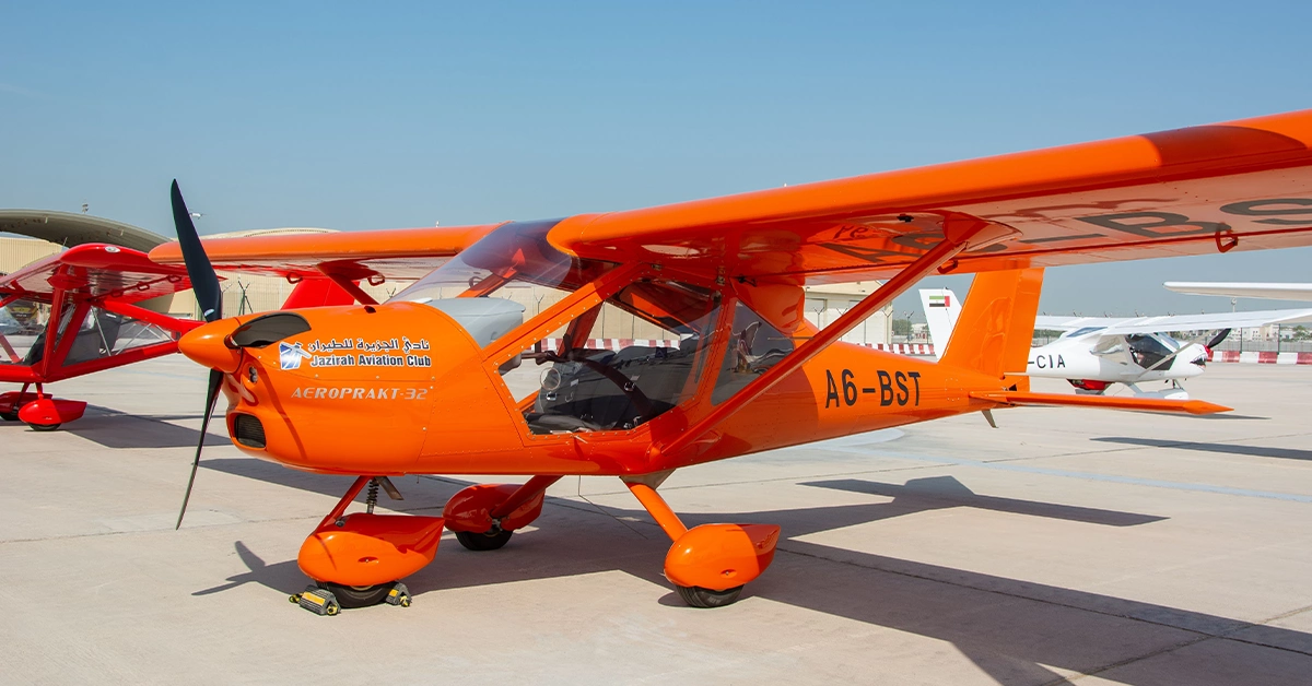 Private aircraft at Al Bateen Executive Airport