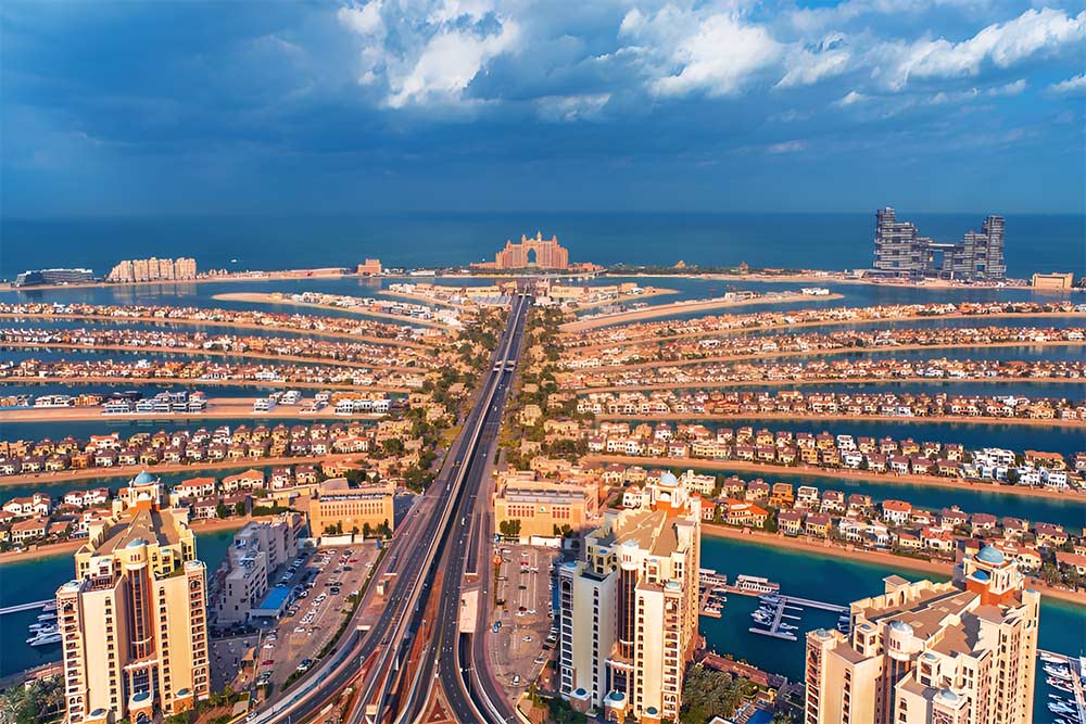 Buildings in Palm Jumeirah 