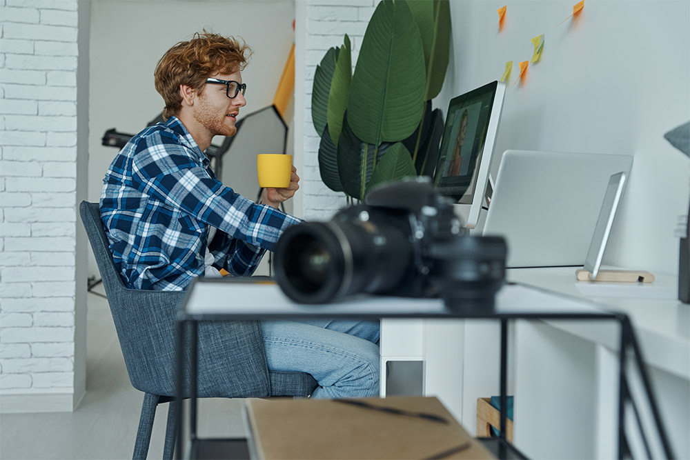 Man Working Online 