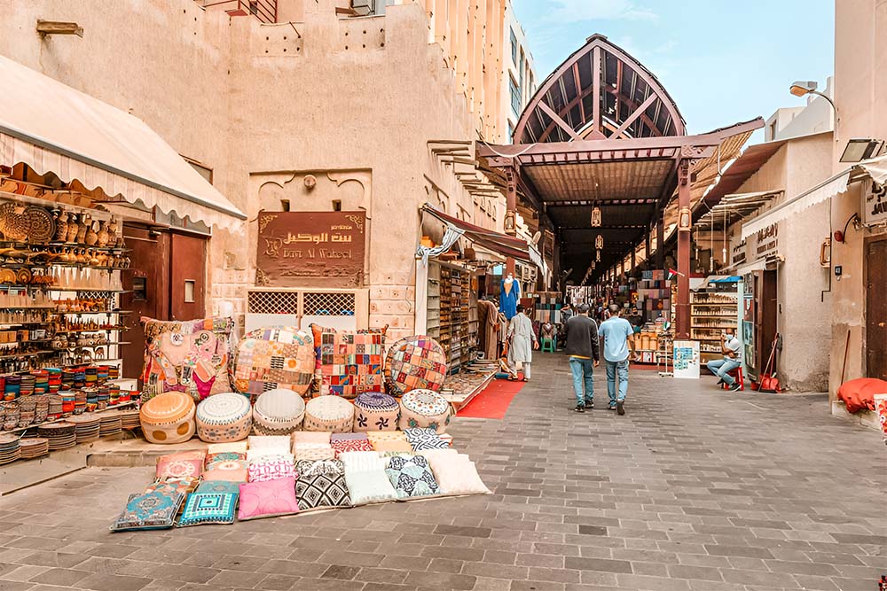 Streets of Bur Dubai Souk Market 