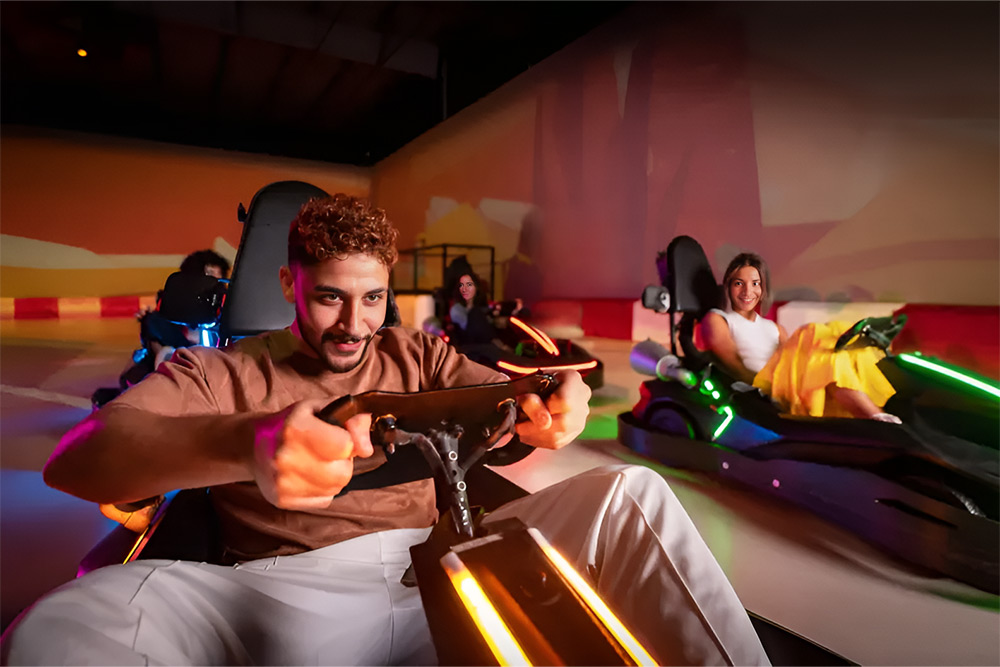 Car racing at the Chaos Karts
