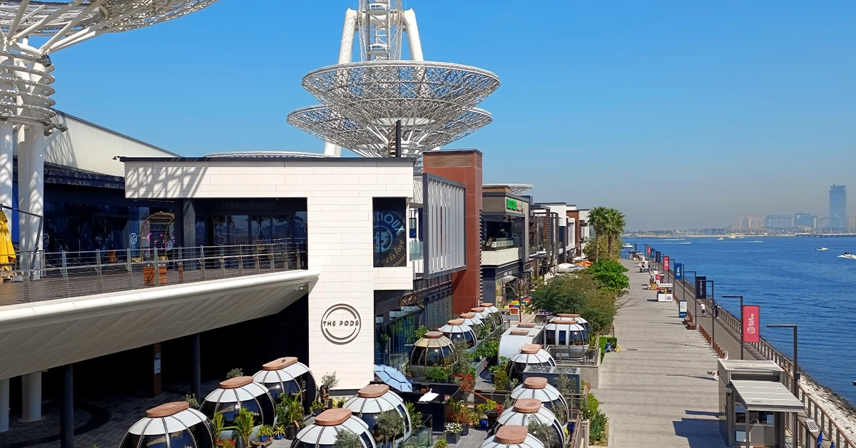The pods restaurant in bluwaters island, Dubai