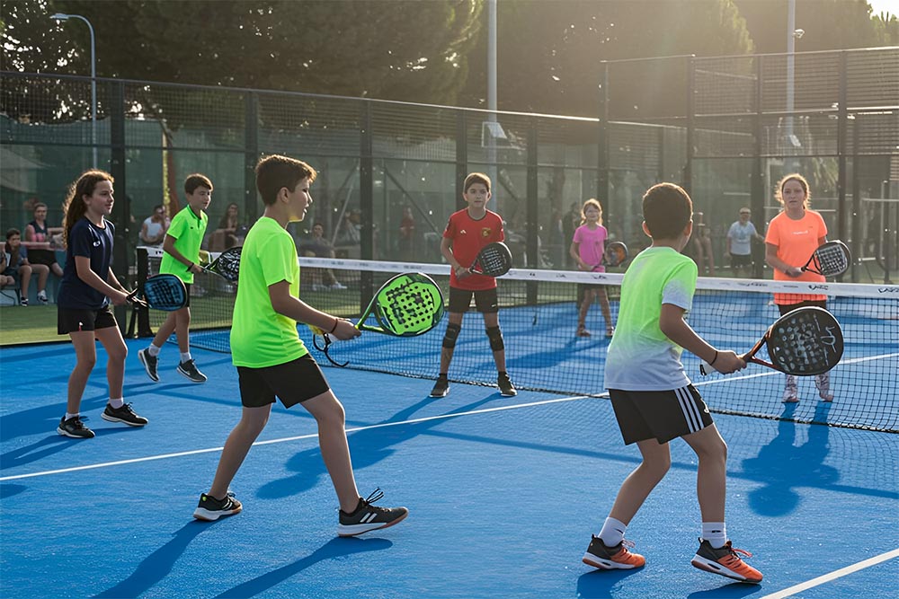 Children playing Padel
