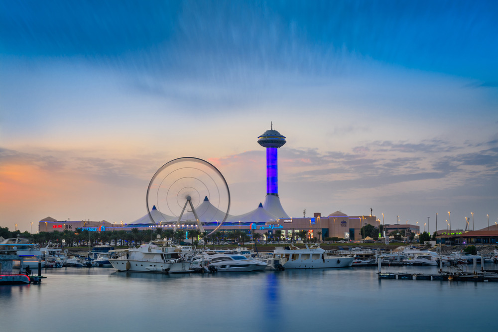 View of Marina Mall from Abu Dhabi Corniche
