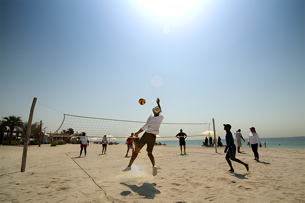 People playing on the Marsana Beach