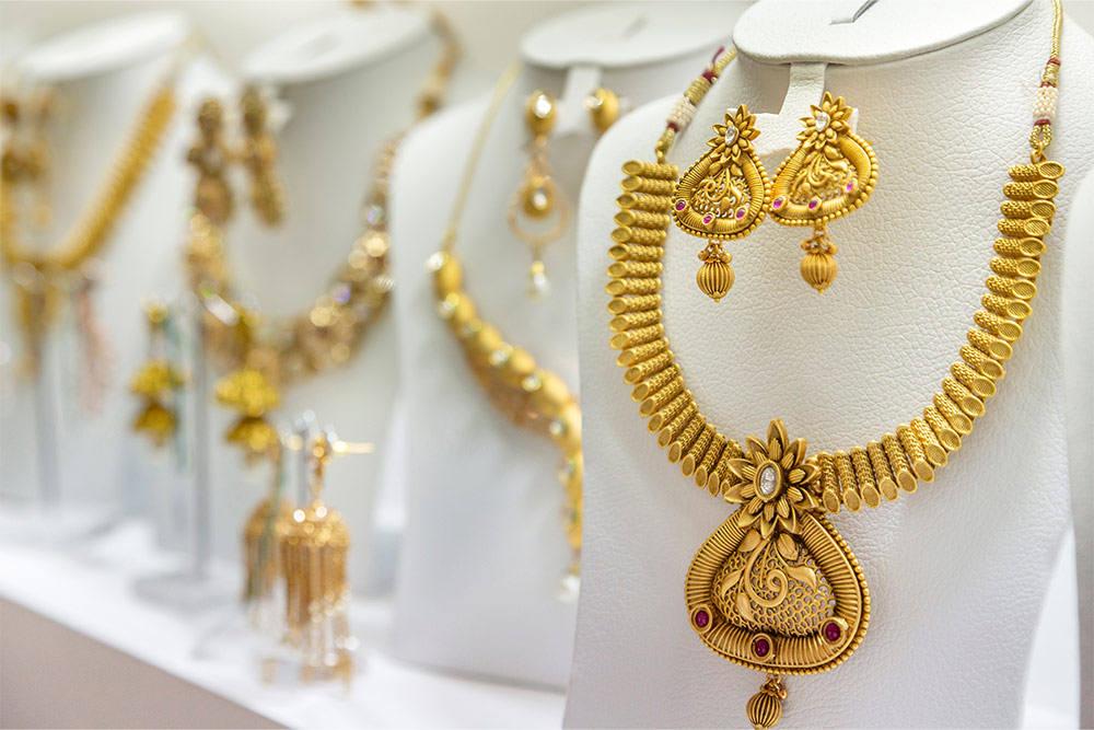 Gold Jewellery on Display