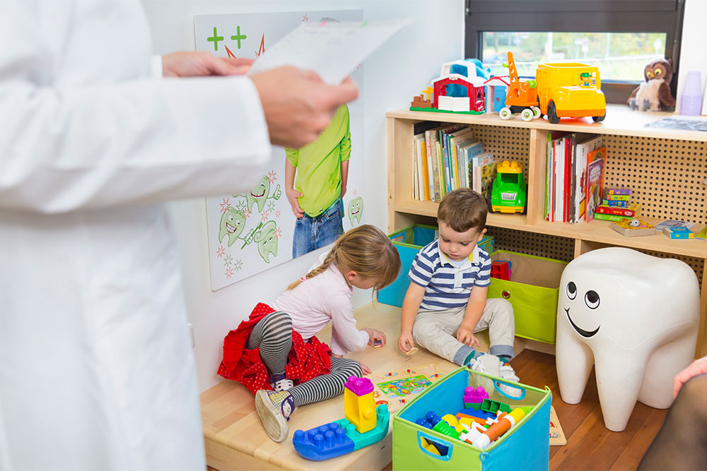 Children in an indoor play area 