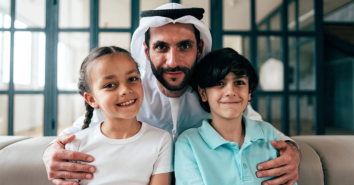 عائلة تلتقط صورة في عيد الأضحى
