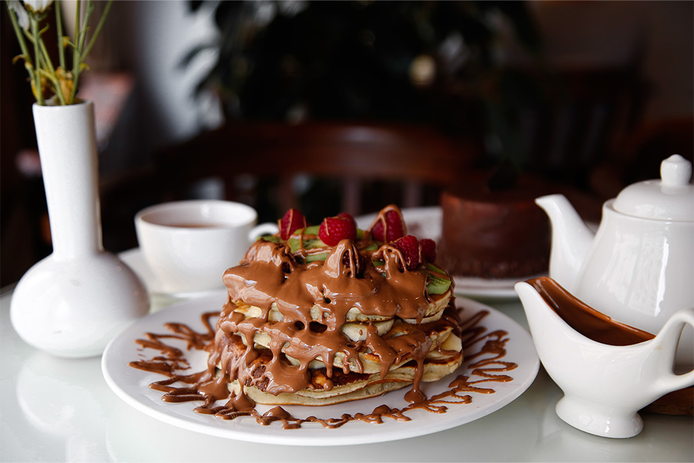 Pancakes Served in a Restaurant