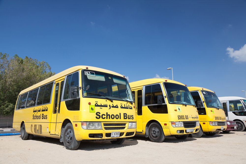 Safe and reliable school buses transporting students