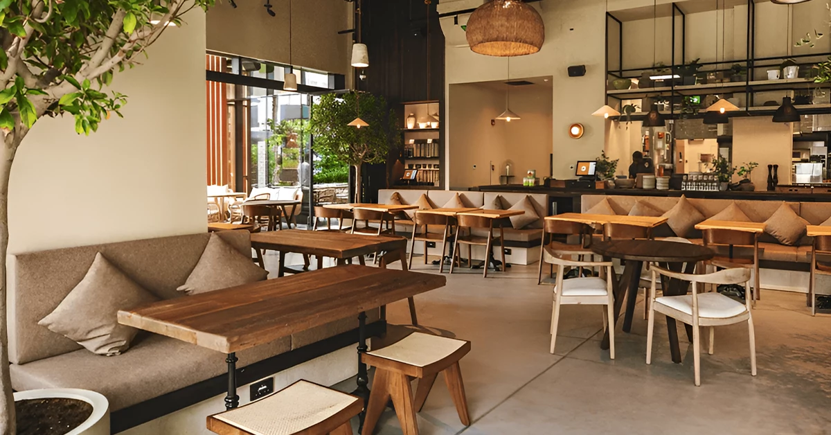 Interiors of Pastamamma in Abu Dhabi 