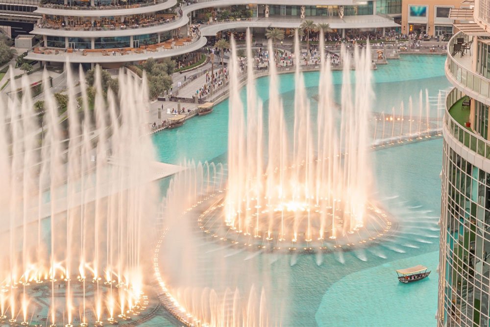 Stunning view of the Dubai Fountain