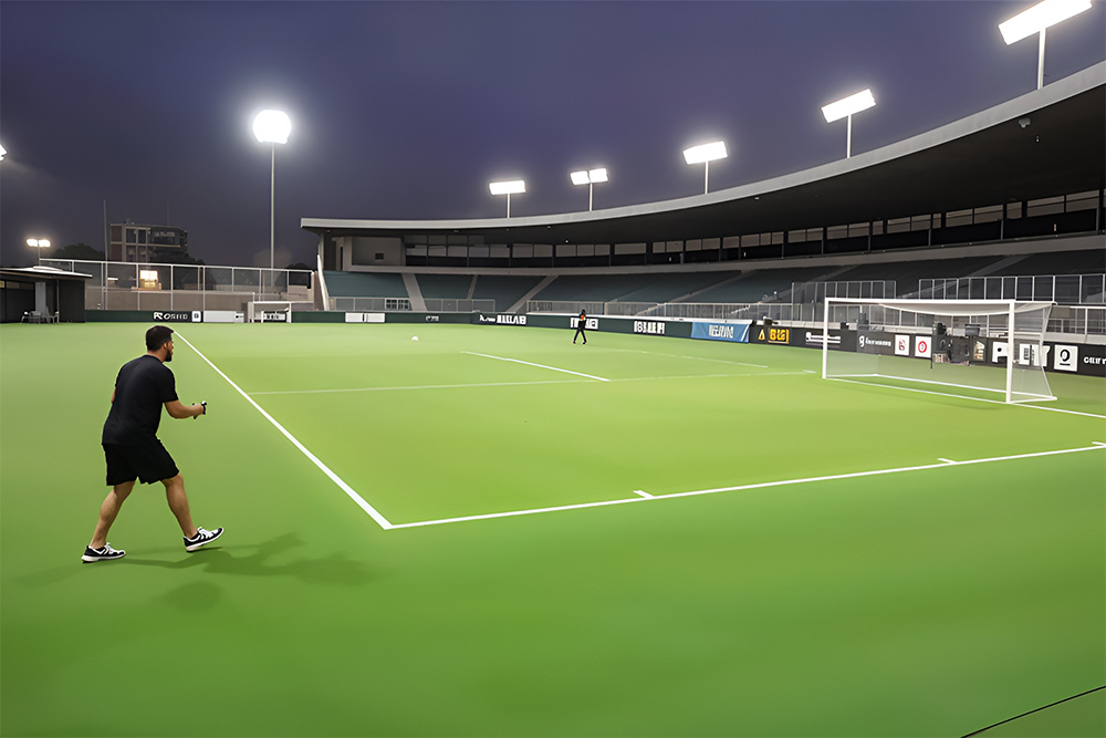 Man in s Football Court