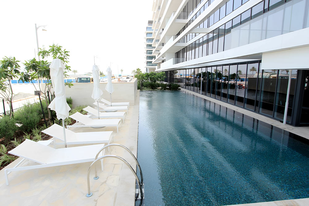 Pool deck at Serenia Residences