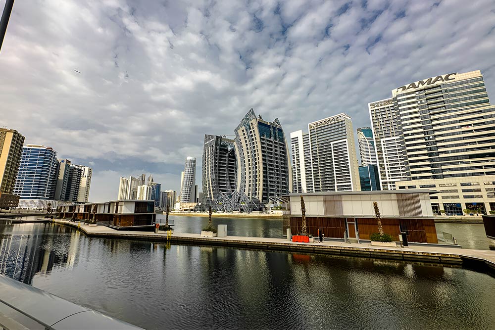 Skyscrapers in Business Bay community in Duba