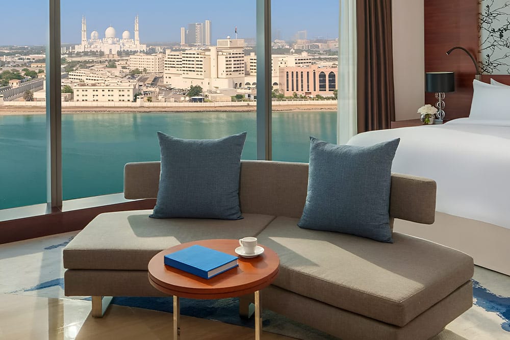A room with a stunning view in Fairmont Bab Al Bahr Hotel in Abu Dhabi