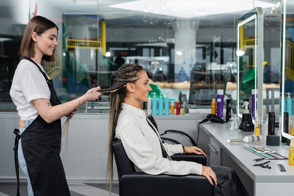 Hairdresser and a client