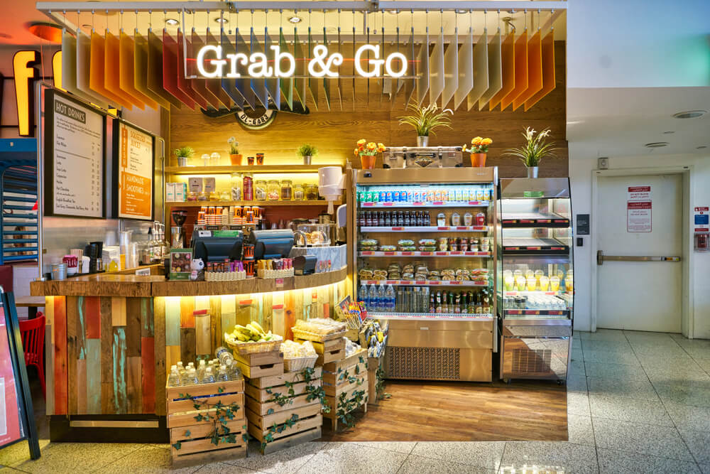 a small cafe in Dubai international airport